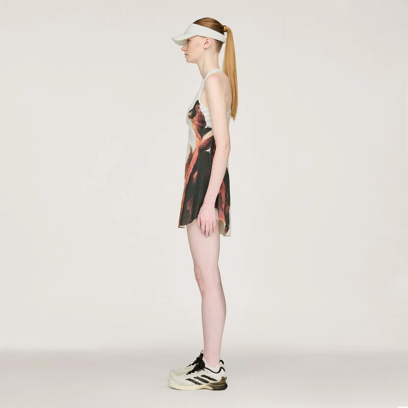 Y-3 Wow Kleid Damen-Creme,Mehrfarbig