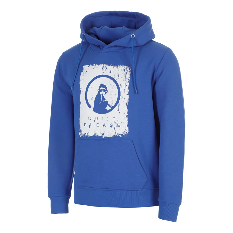 Crush Scraped Hoody Herren-blau, weiß