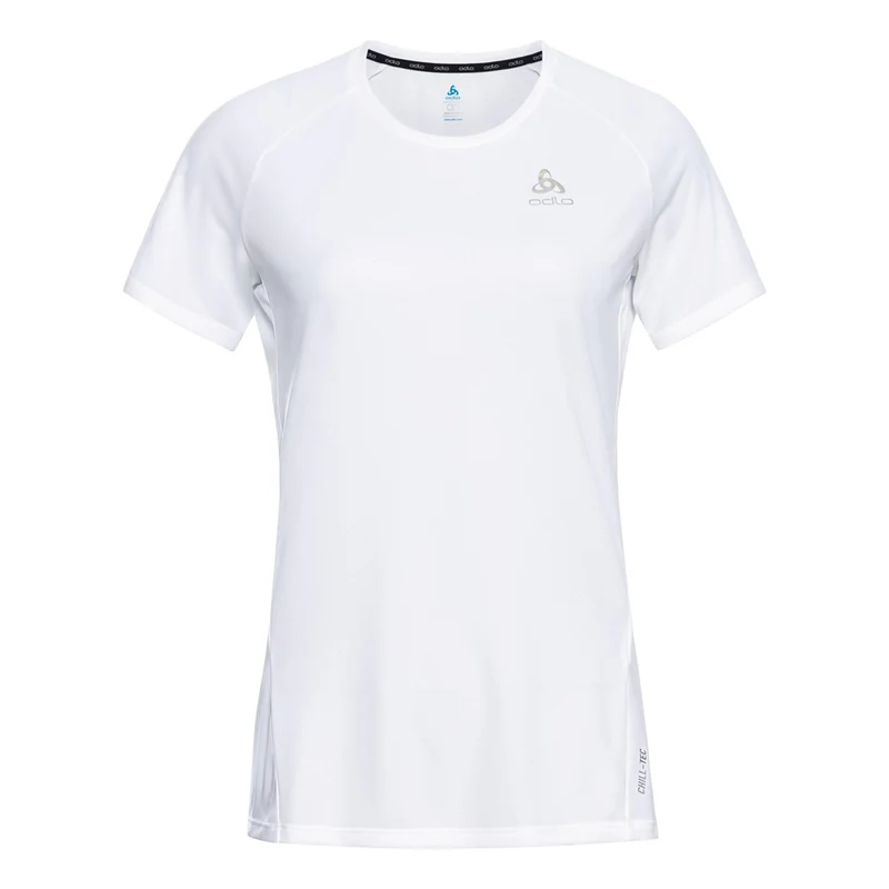 Crew Neck Essential Chill-Tech Laufshirt Damen-Weiß