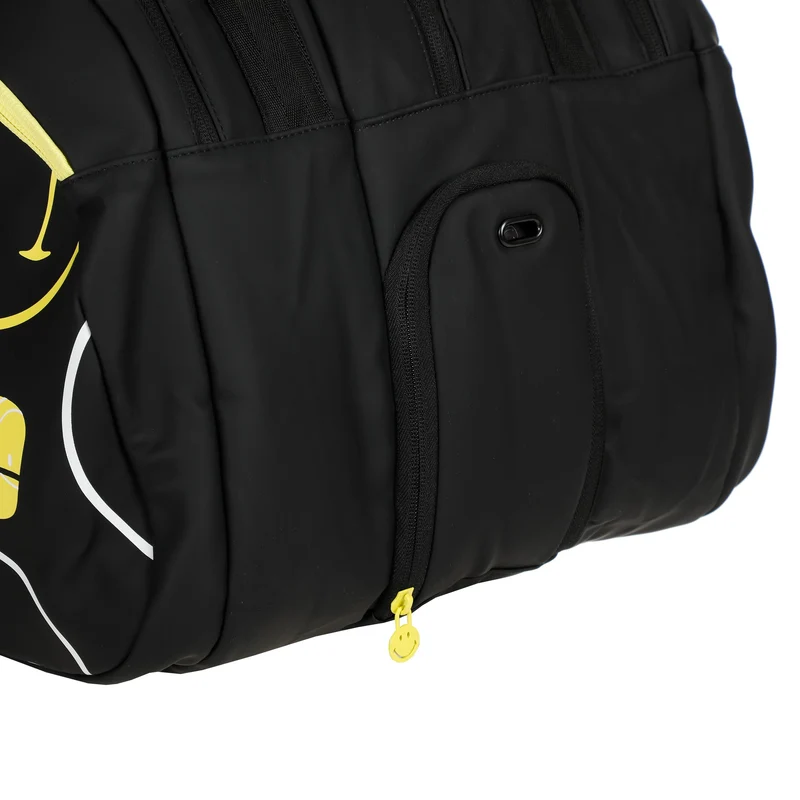 Smiley Schlägertasche 12er - schwarz