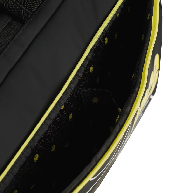 Smiley Schlägertasche 12er - schwarz