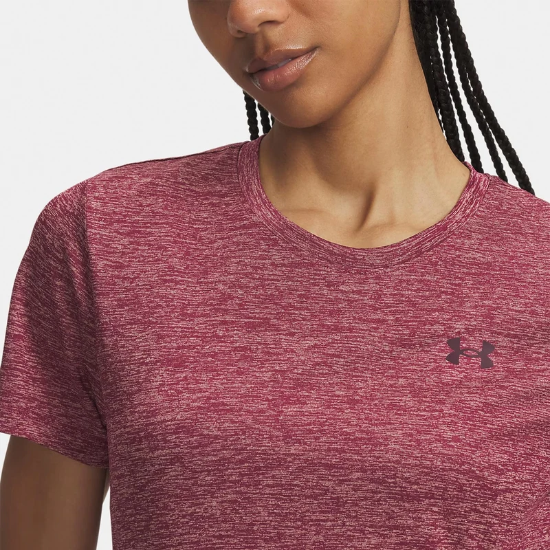 Tech Twist T-Shirt Damen - rot, dunkelrot
