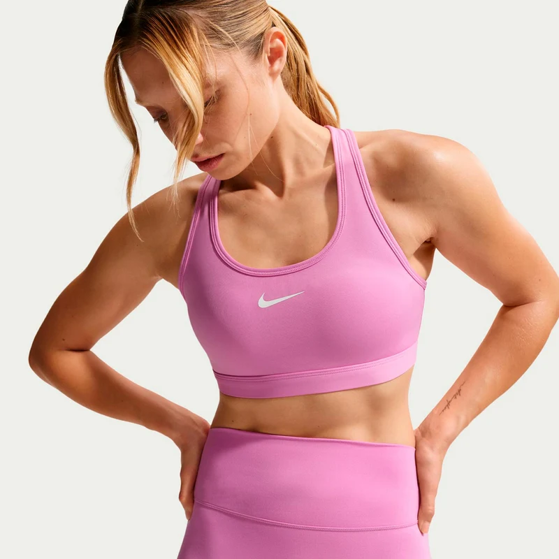 Swoosh Medium Sport-BH Damen - violett