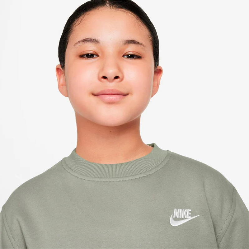 Club Fleece Sweatshirt Kinder - graugrün