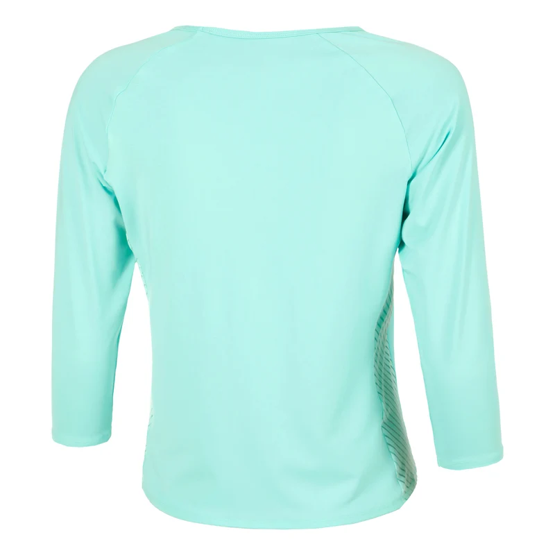 Wild Stripes Longsleeve Damen-Türkis,Rot