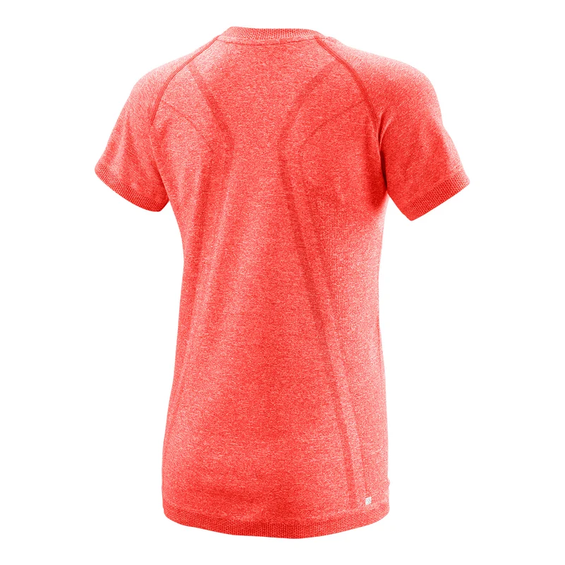 Power Seamless T-Shirt Damen-Koralle