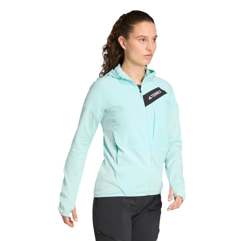 Terrex TRK ClimaWarm Fleece Laufjacke Damen-Türkis
