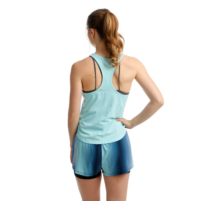 Spectrum 2In1 Printed Shorts Damen-Dunkelblau,Hellblau