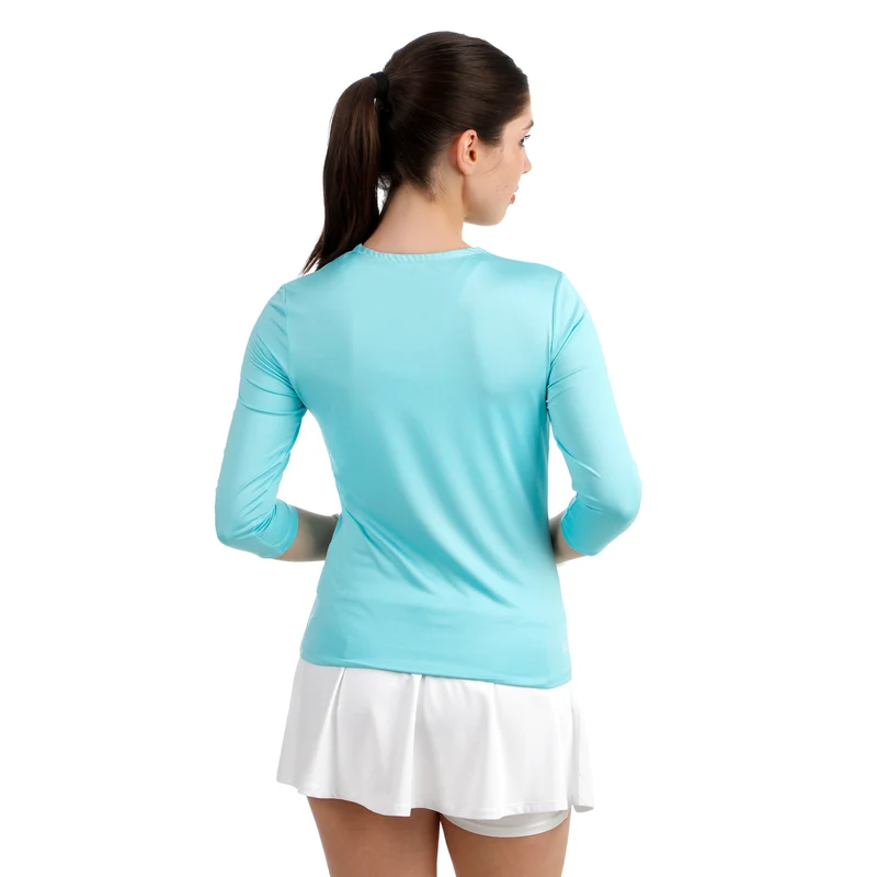 Crew 2.0 V-Neck Longsleeve Damen-türkis