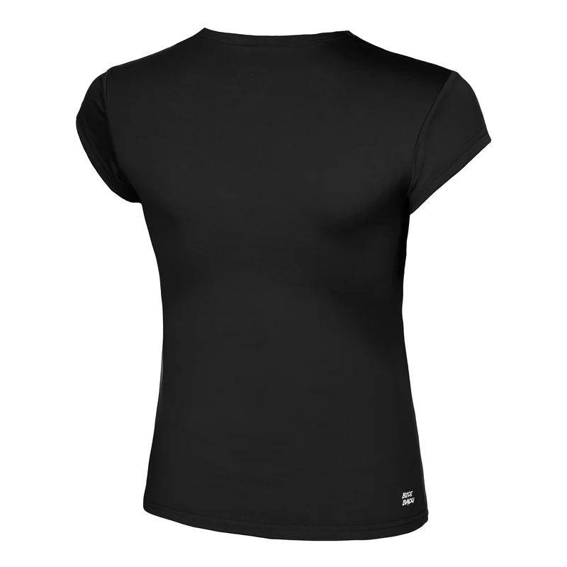 Crew V-Neck T-Shirt Damen-Schwarz