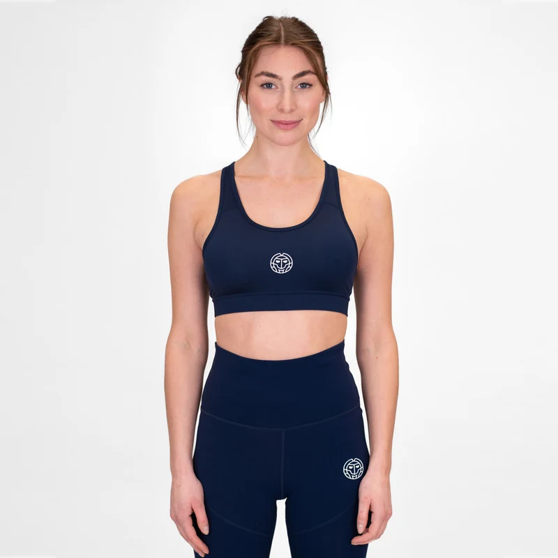 Crew Medium Support Sport-BH Damen-Dunkelblau
