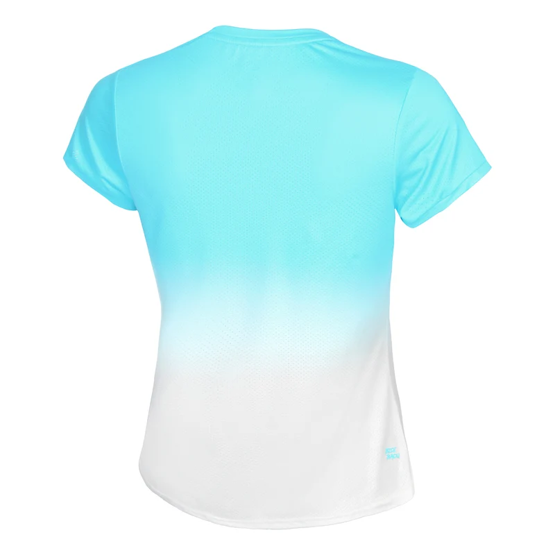 Crew Gradiant T-Shirt Damen-Türkis,Weiß