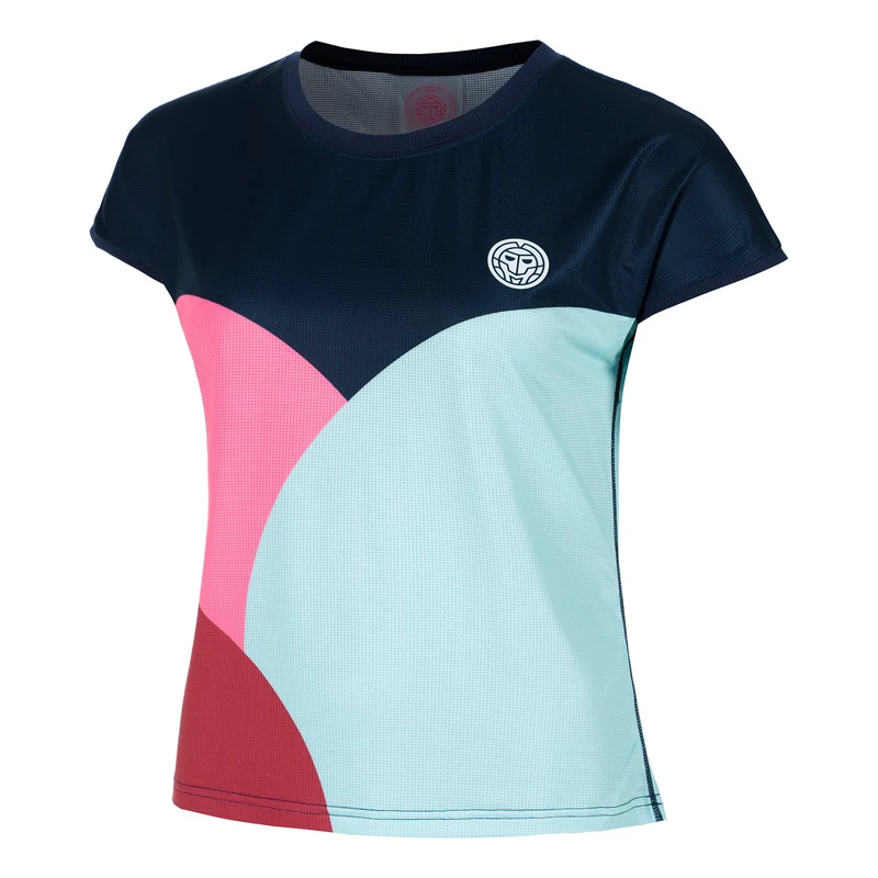 Bubble T-Shirt Damen-Dunkelblau,Türkis