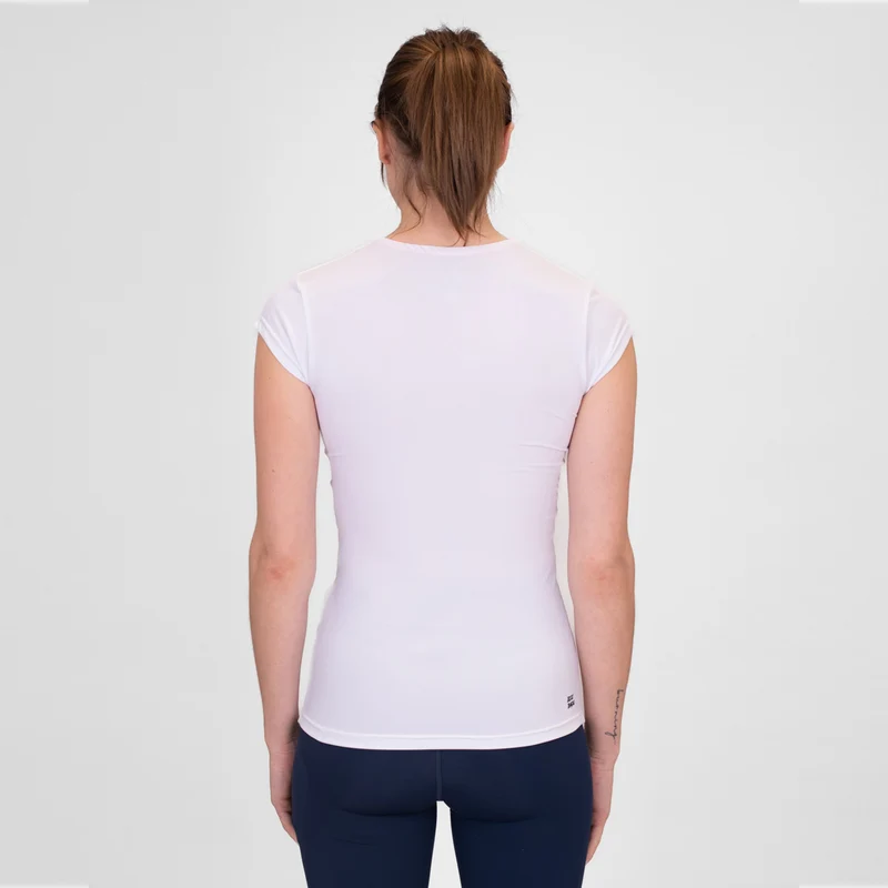 Crew V-Neck T-Shirt Damen-Weiß