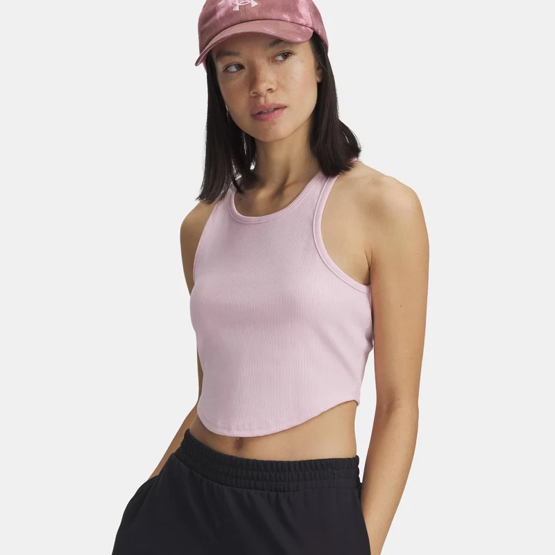 Rival Rib Tank-Top Damen-pink