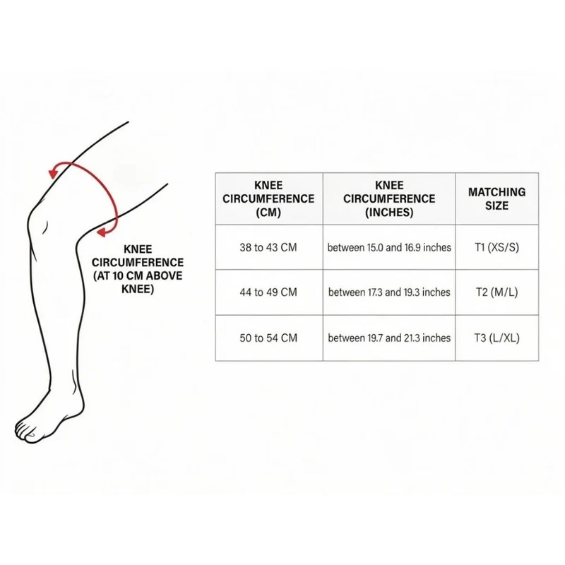 Floky Knee Support (Right, Black)