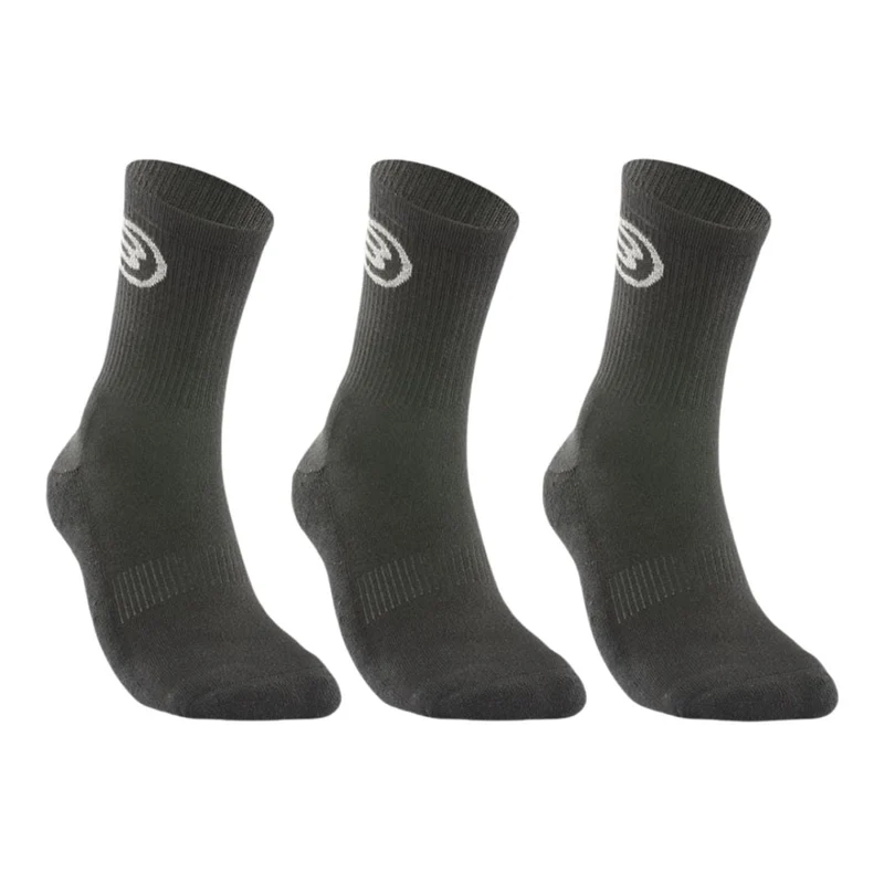 Bullpadel BP262 Padel Socks (3-Pack, Black)