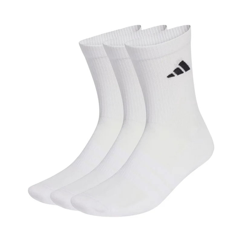 Adidas Essential Crew Socks (3-pack, White)