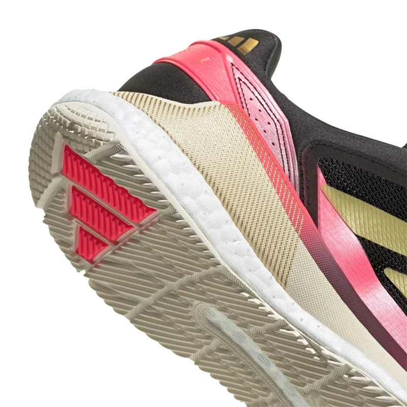 Adidas Crazyquick Boost Men Padel Shoes (Core Black/Gold Metallic/Solar Turbo)