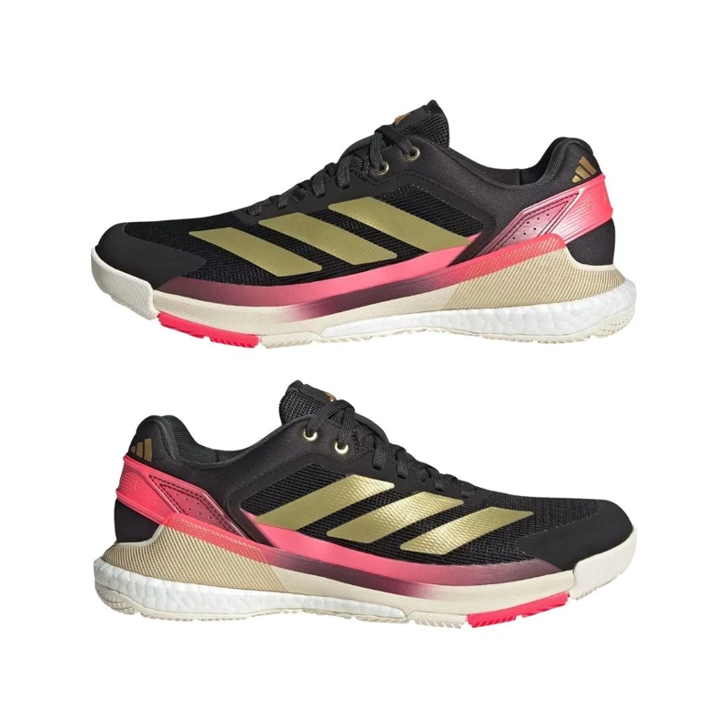 Adidas Crazyquick Boost Men Padel Shoes (Core Black/Gold Metallic/Solar Turbo)