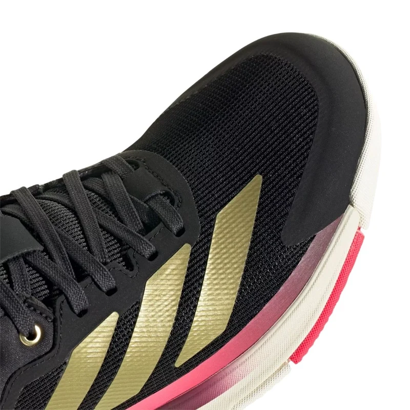 Adidas Crazyquick Boost Men Padel Shoes (Core Black/Gold Metallic/Solar Turbo)