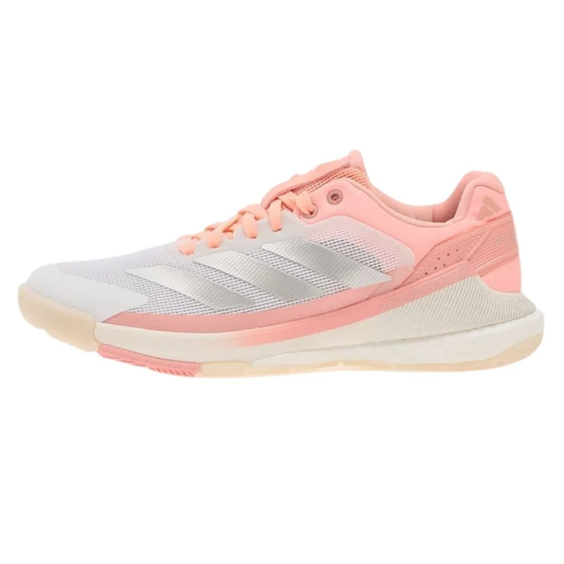 Adidas Crazyquick Boost Women Padel Shoes (White/Silver Metallic/Frozen Turbo)