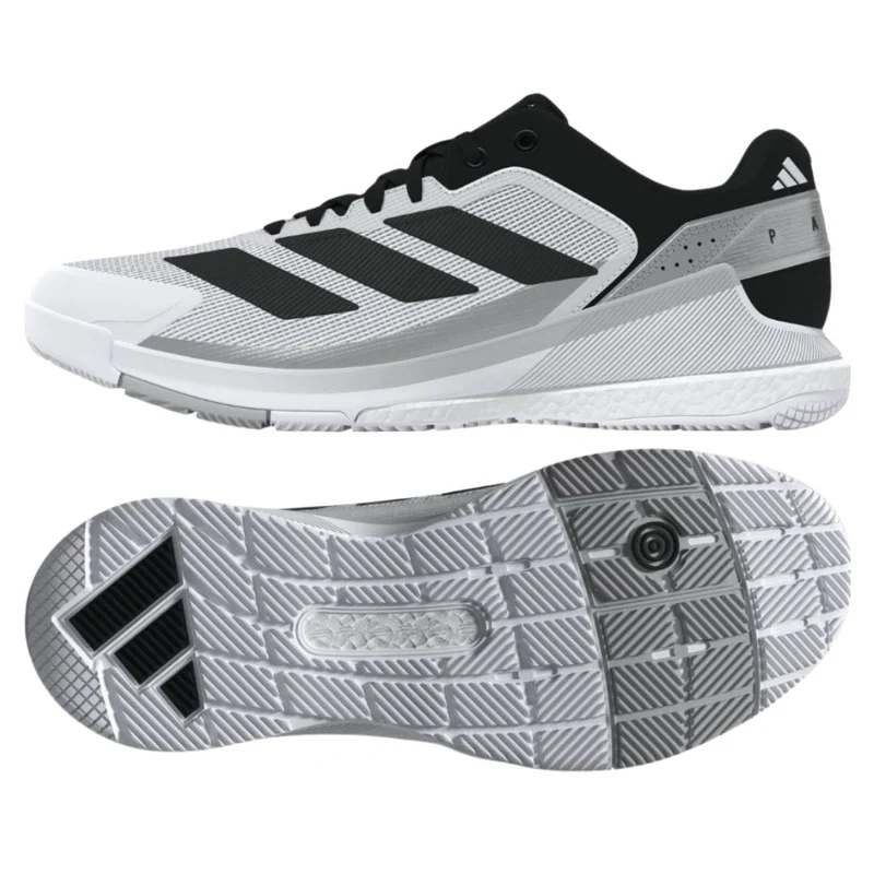 Adidas Crazyquick Boost Men Padel Shoes (White/Grey Two/Core Black)