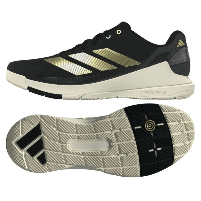 Adidas Crazyquick LS Men Padel Shoes (Off White/Core Black/Gold Metallic)