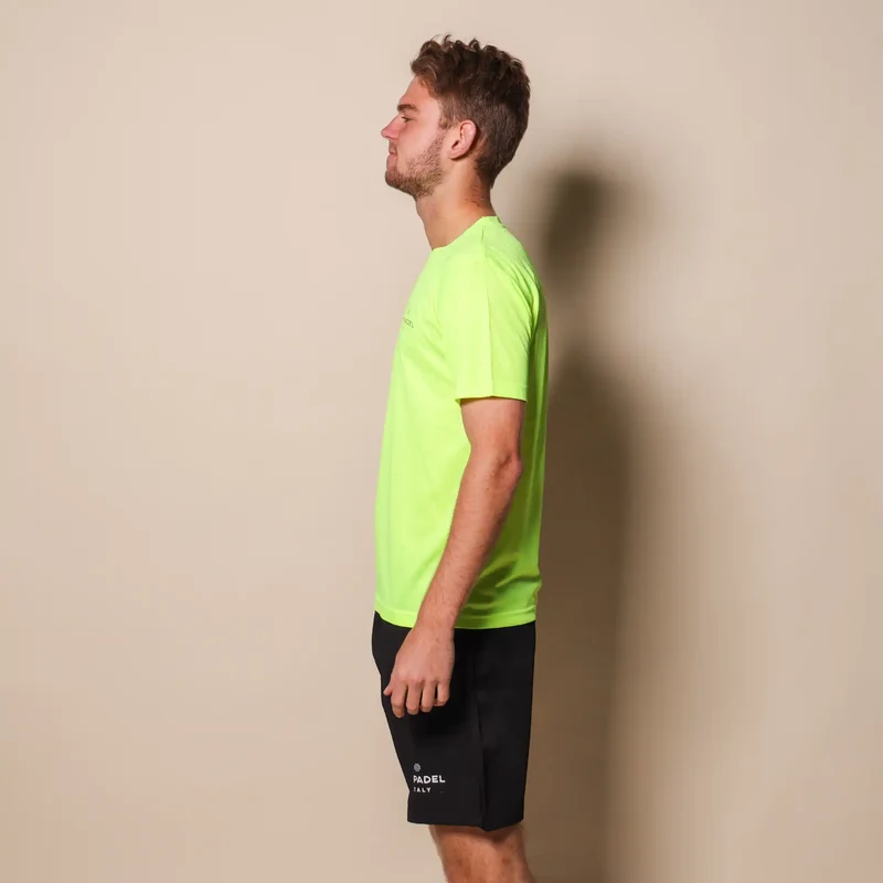 Mr Padelshirt Regular Fit Neon Geel
