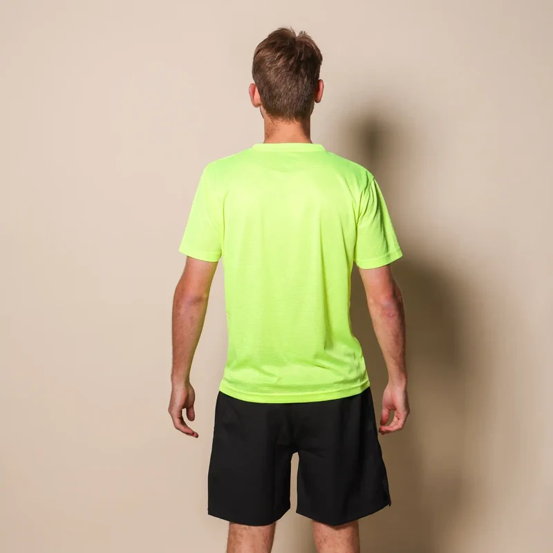 Mr Padelshirt Regular Fit Neon Geel