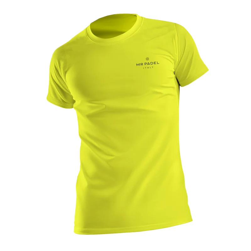 Mr Padelshirt Regular Fit Neon Geel