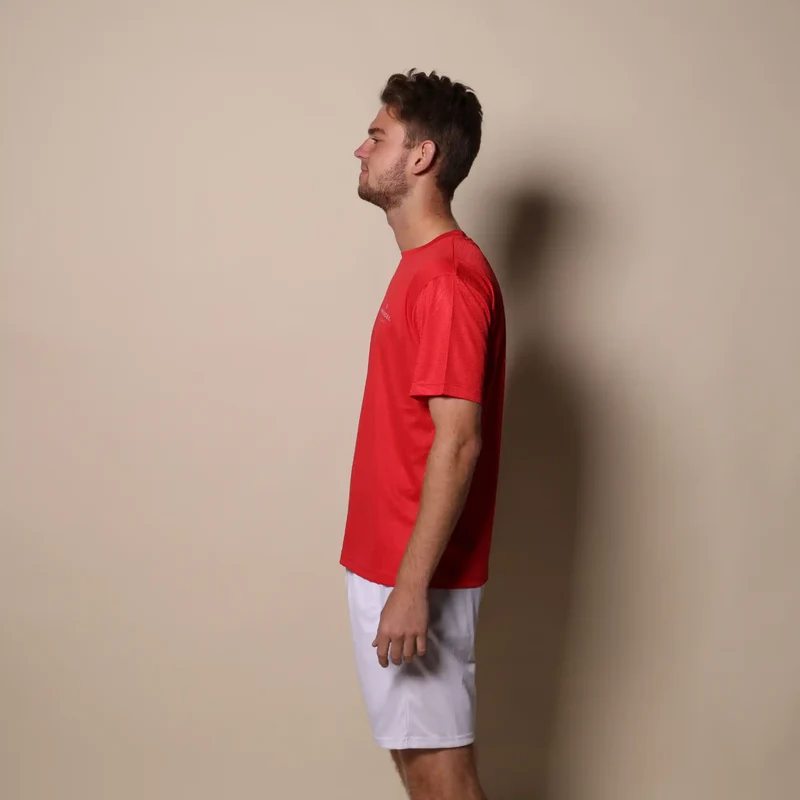 Mr Padelshirt Regular Fit Rood