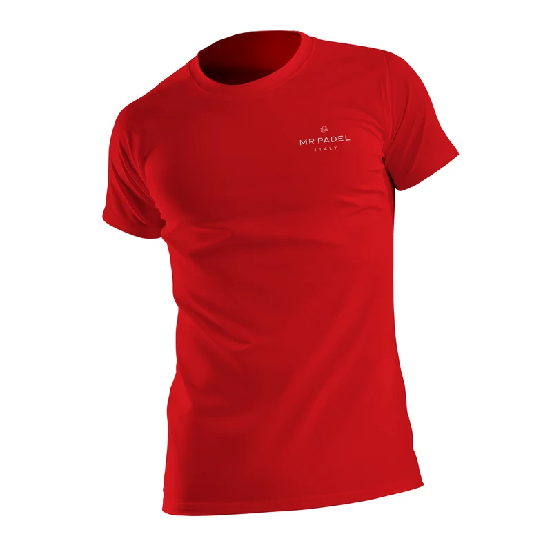 Mr Padelshirt Regular Fit Rood