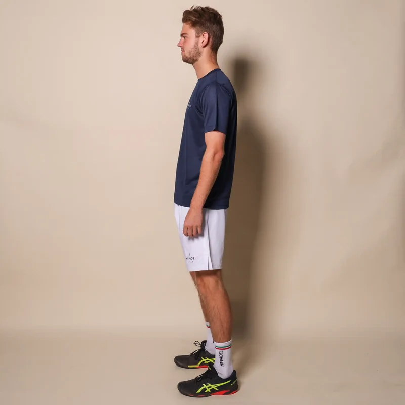 Mr Padelshirt Regular Fit Marineblauw