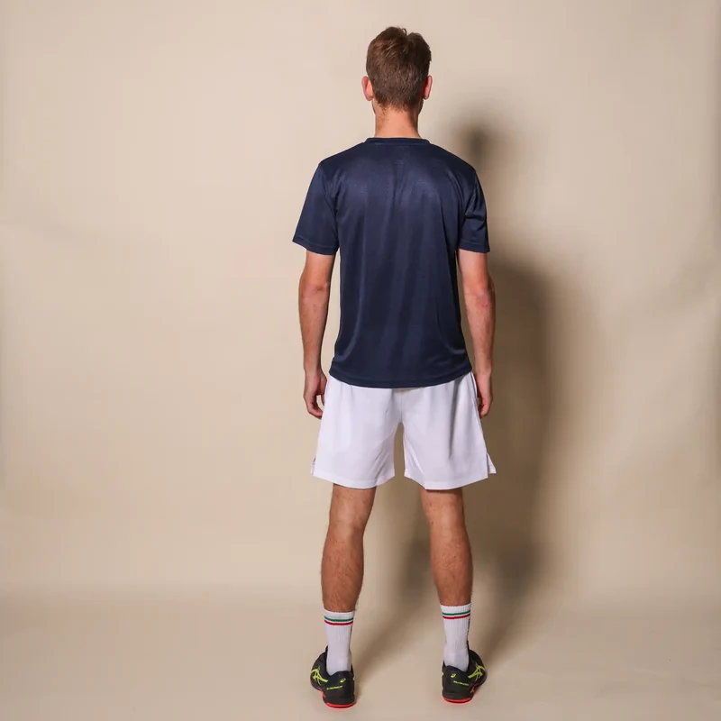 Mr Padelshirt Regular Fit Marineblauw