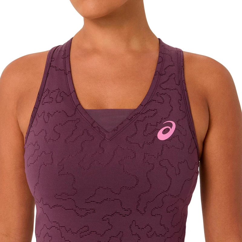 Match Jacquard Kleid Damen - weinrot