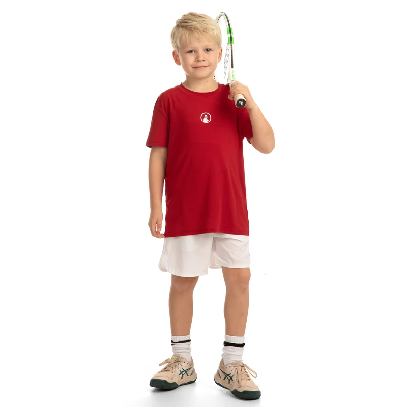 Receiver T-Shirt Jungen-Rot,Weiß