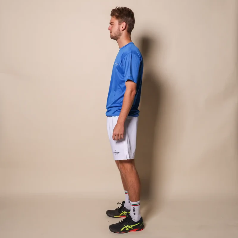 Padelshirt Slim fit Azzurro Blauw