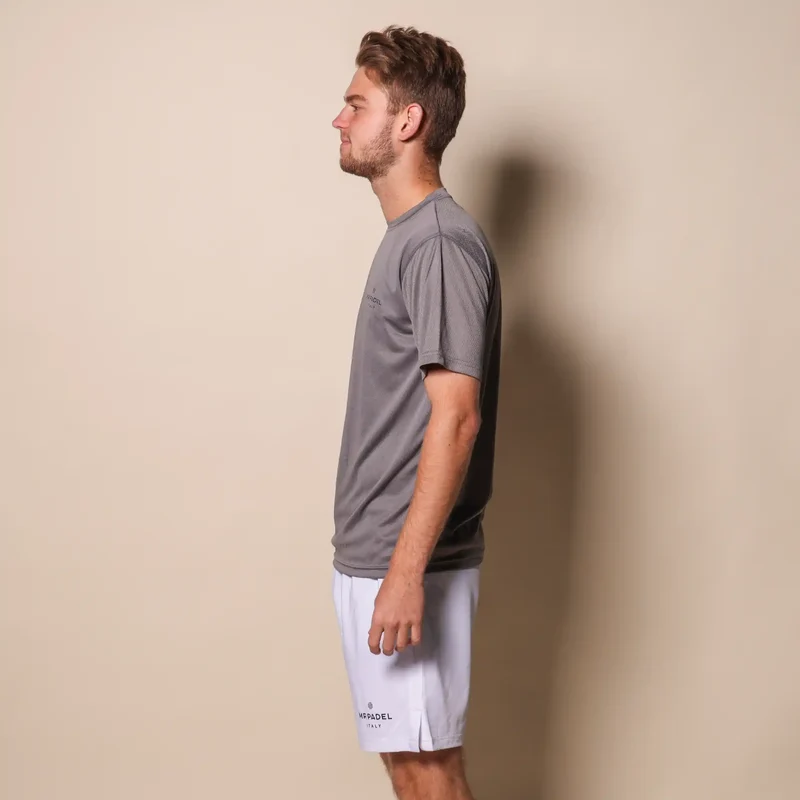 Padelshirt Slim fit Grijs
