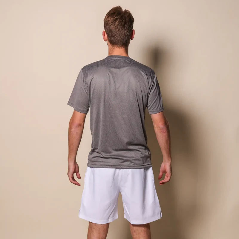 Padelshirt Slim fit Grijs