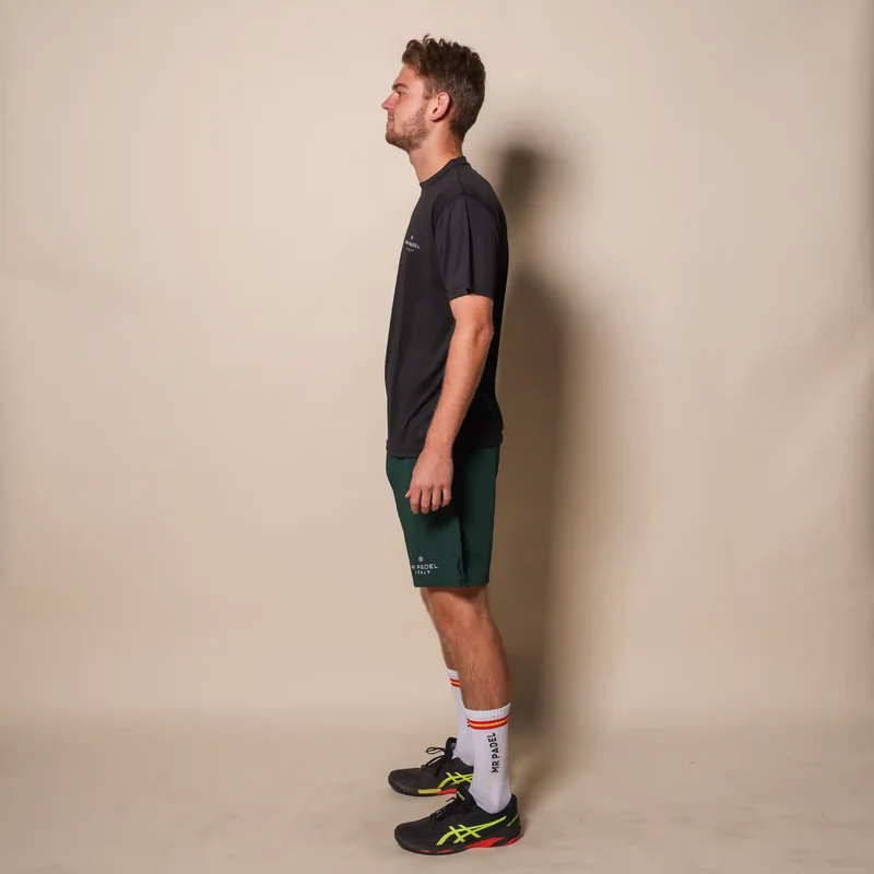 Padelshirt Slim fit Zwart