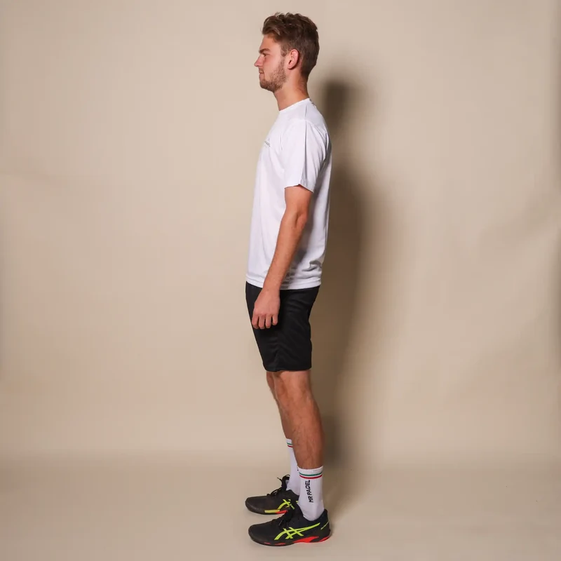 Padelshirt Slim fit Wit