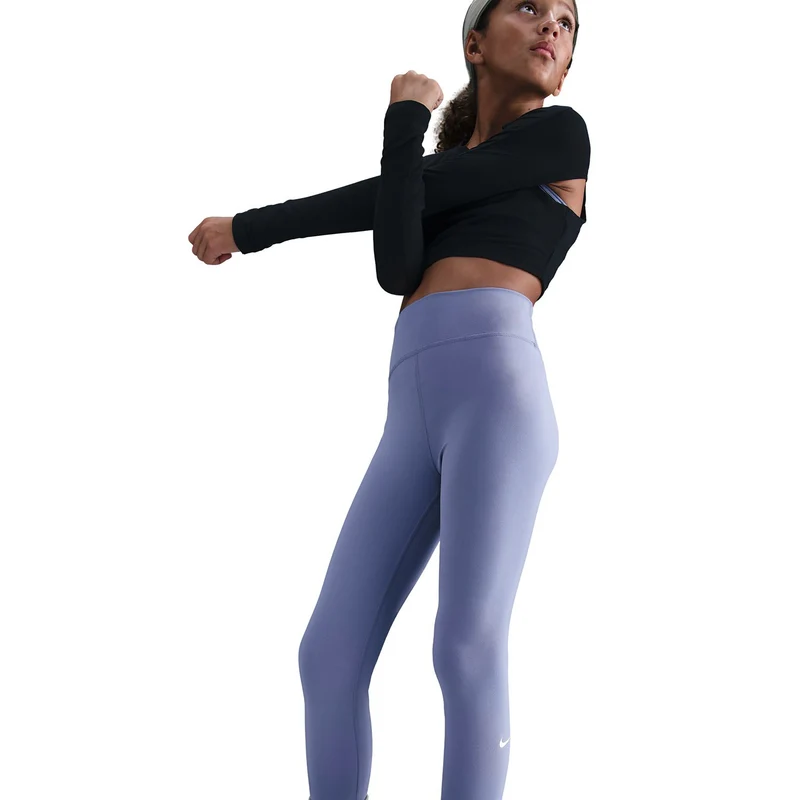 Dri-FIT One All Over Print Tight Mädchen - blaugrau, weiß