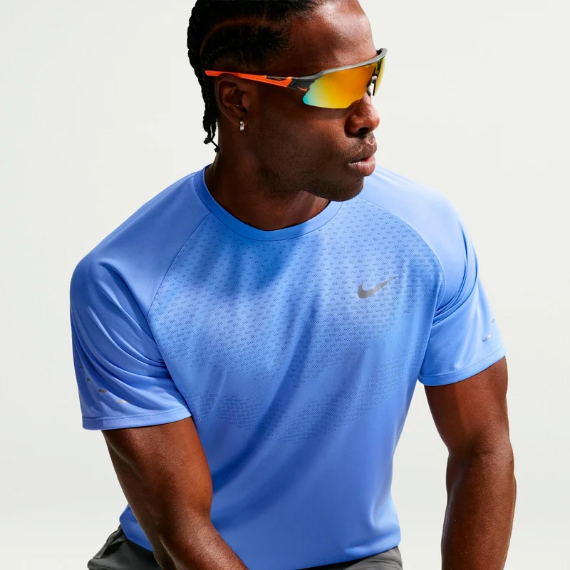 Stride Laufshirt Herren - blau, silber