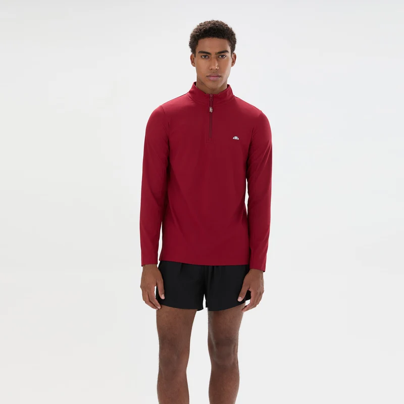 Edmond 1/4 Zip Longsleeve Herren - weinrot