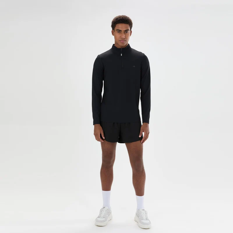 Edmond 1/4 Zip Longsleeve Herren - schwarz