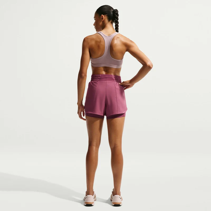 Dri-Fit One High Rise 2in1 3in Shorts Damen - mauve