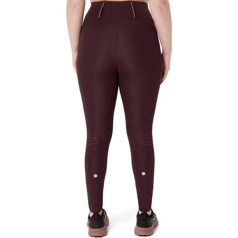 Road High Waist Lauftight Damen - dunkelrot