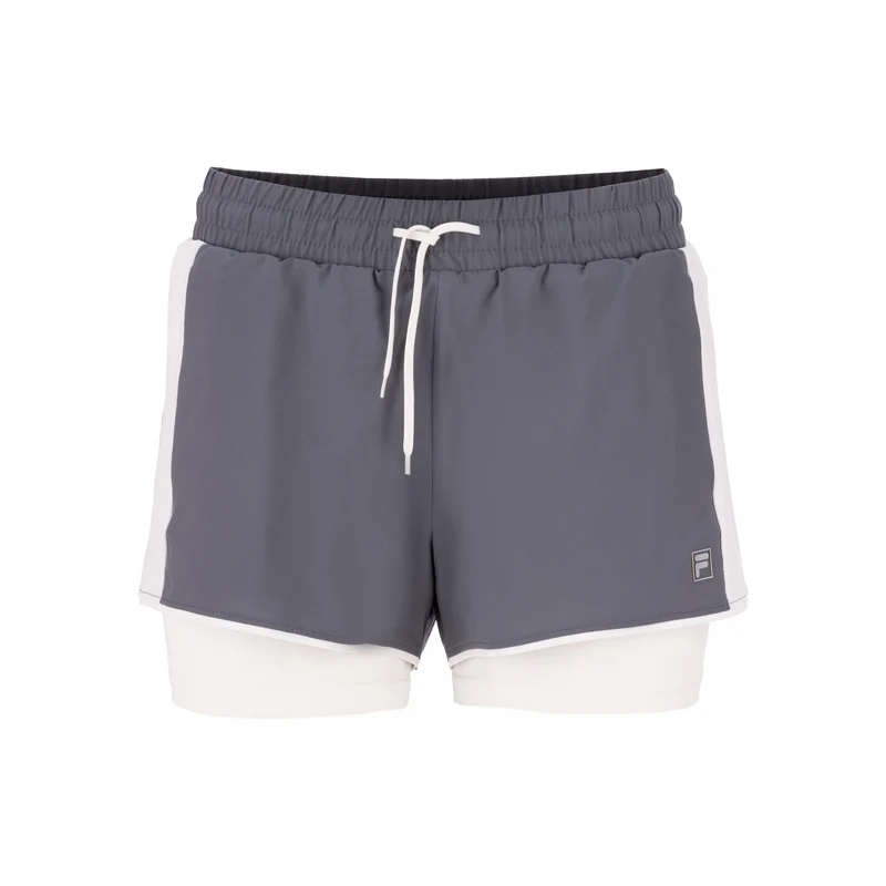 Elea Shorts Damen - blaugrau, offwhite