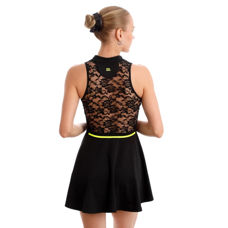 Night Flash Lace Kleid Damen - schwarz